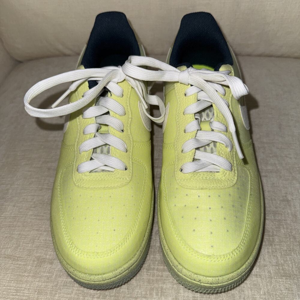 Nike Air Force 1 Crater GS Unisex Kids Size 6Y Lemon Twist Lace Up Sneaker Shoes - Picture 6 of 10